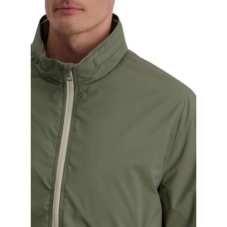 Blouson kaki uni avec une coupe droite et une fermeture zippée - Image 4