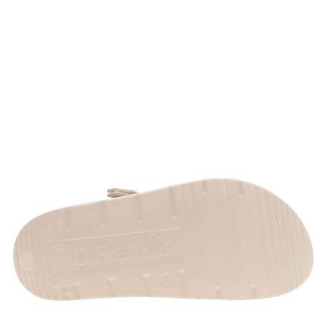 Mules écrues à semelle plate et un logo en relief sur le talon - Image 5