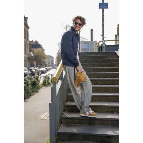 Casquette en coton jaune unie avec une fermeture à snapback - Image 6