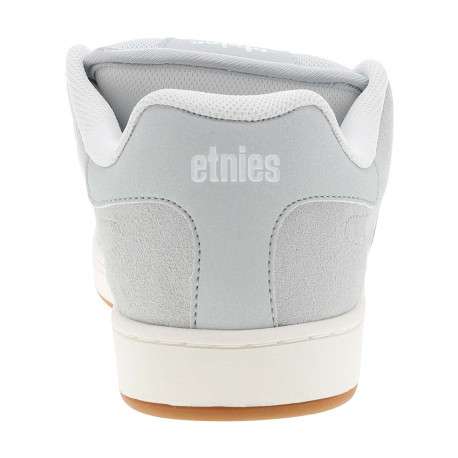 Baskets skate en cuir grises avec un talon plat et des lacets - Image 8