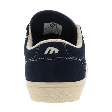 Baskets skate en cuir bleu marine avec un talon plat et des lacets - Image 7