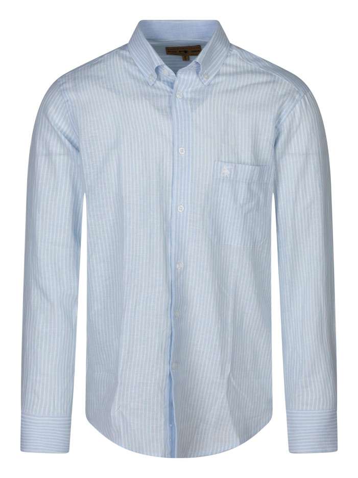 Chemise bleue claire en lin...