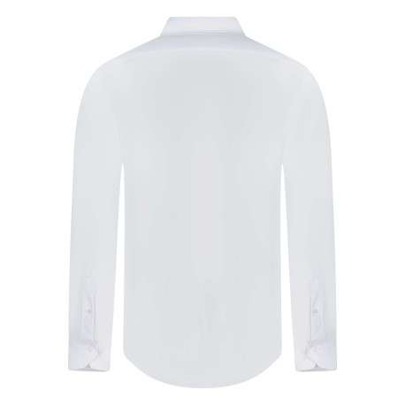 Chemise blanche unie pourvue d'une coupe droite et des manches longues - Image 2