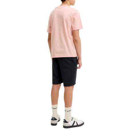 Short jogging noir uni avec une coupe droite et une taille élastiquée - Image 4