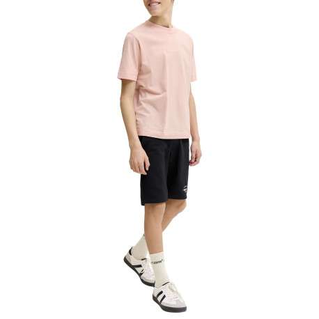 Short jogging noir uni avec une coupe droite et une taille élastiquée - Image 5