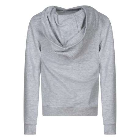 Sweat gris uni pourvu d'une coupe droite et d'un imprimé tropical - Image 2