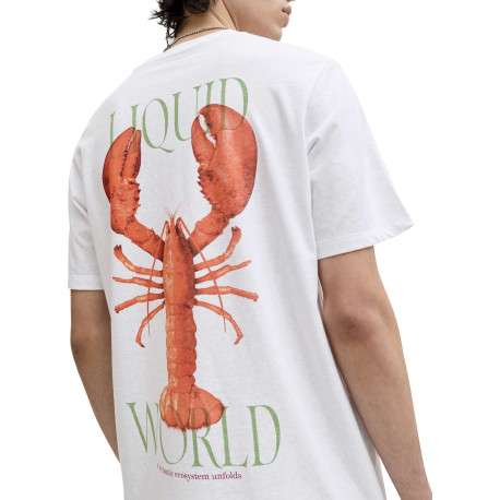 T-shirt en coton blanc imprimé avec un col rond et des manches courtes - Image 6