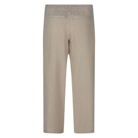 Pantalon Zoe en coton biologique beige à carreaux pourvu d'une coupe droite - Image 2