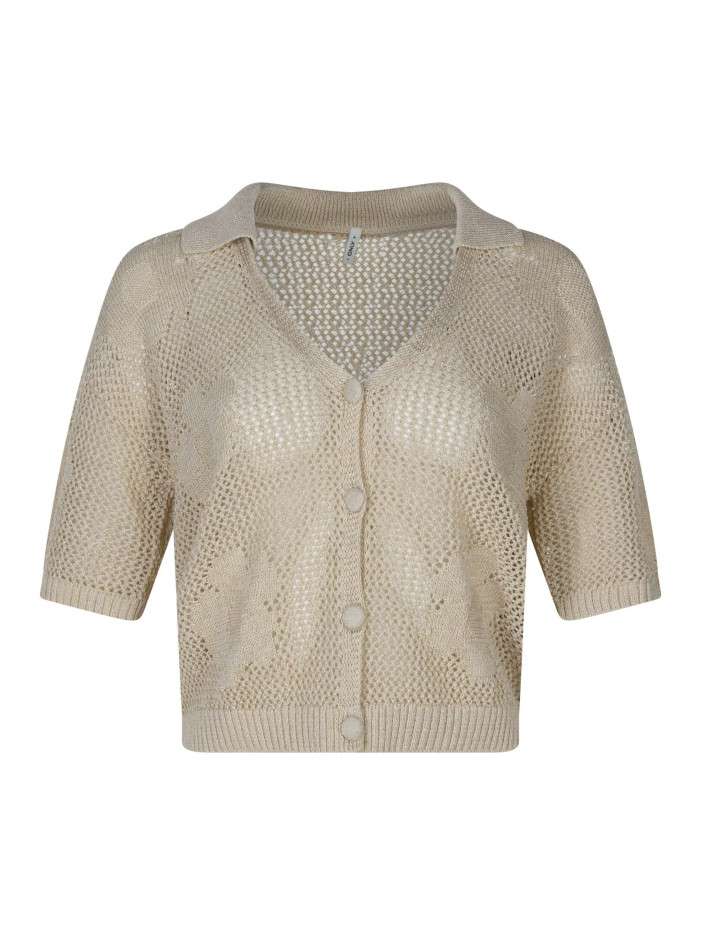 Pull écru uni pourvu d'un...