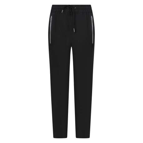 Pantalon jogging technique noir uni pourvu d'une coupe slim