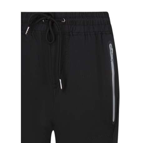 Pantalon jogging technique noir uni pourvu d'une coupe slim - Image 3