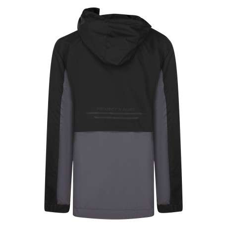 Veste imperméable technique noire unie pourvue d'une fermeture zippée - Image 2