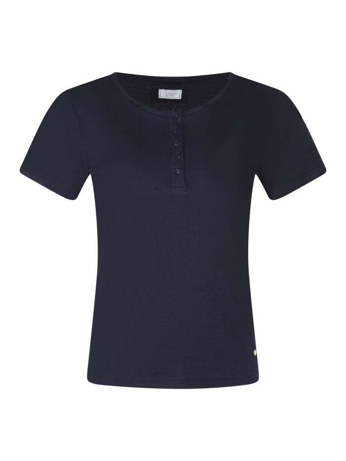 T-shirt marine uni pourvu...