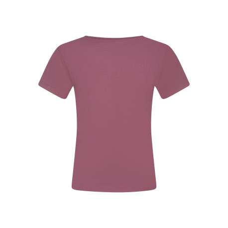 T-shirt brique uni pourvu d'une coupe droite et manches courtes - Image 2