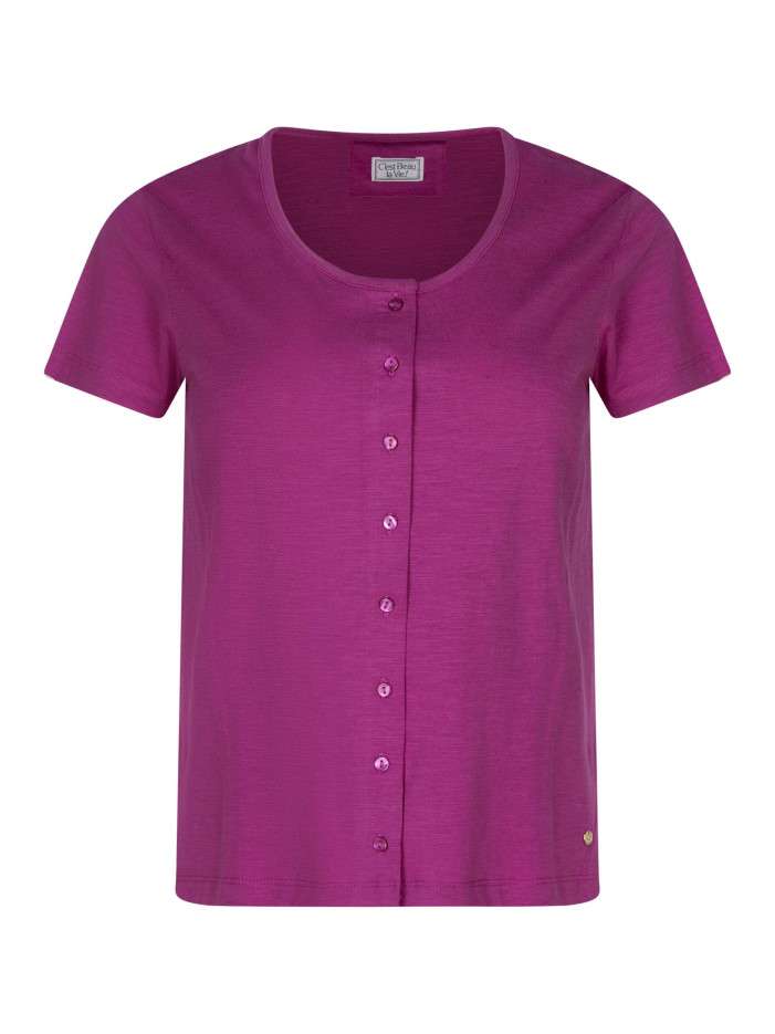T-shirt en coton fuchsia...