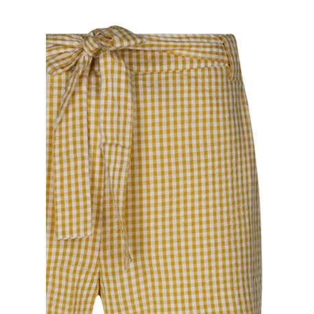 Pantalon chino en coton jaune imprimé pourvu d'une coupe large - Image 3