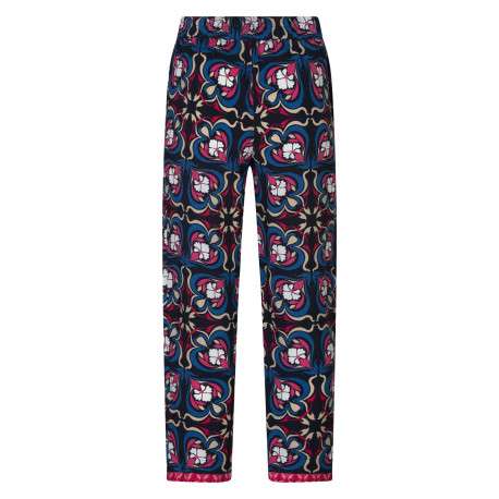Pantalon chino marine imprimé pourvu d'une coupe large et de multiples poches - Image 2