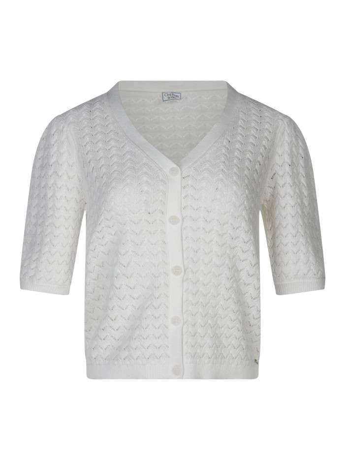 Gilet en coton blanc uni...