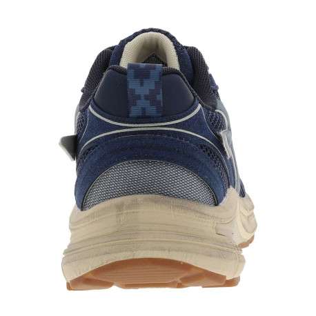 Baskets running en mesh bleu marine à semelle plate et à lacets - Image 6