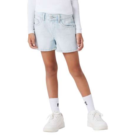 Short en coton stone uni pourvu d'une coupe droite et de strass - Image 3