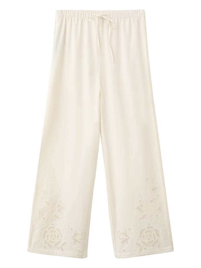 Pantalon en coton mélangé...