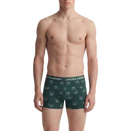 Lot de 3 boxers classiques en coton biologique multicolores à motifs - Image 3