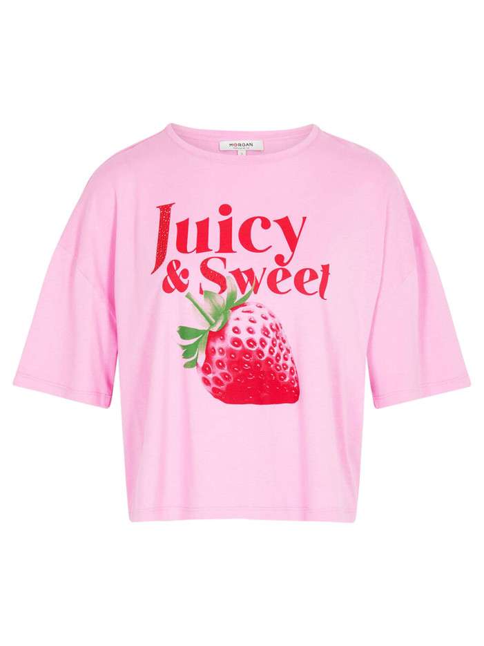 T-shirt rose uni pourvu...