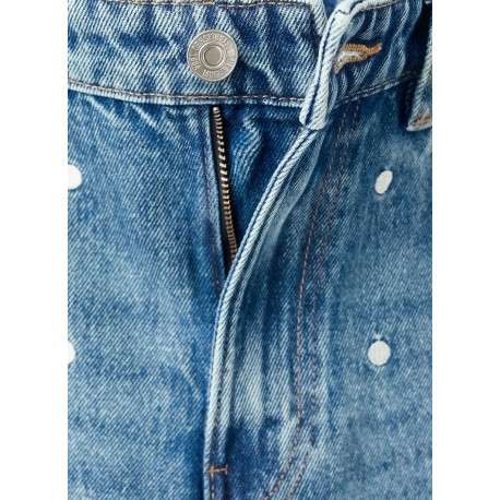 Jean en coton stone à motifs pourvu d'une coupe droite et d'une taille mi-haute - Image 2