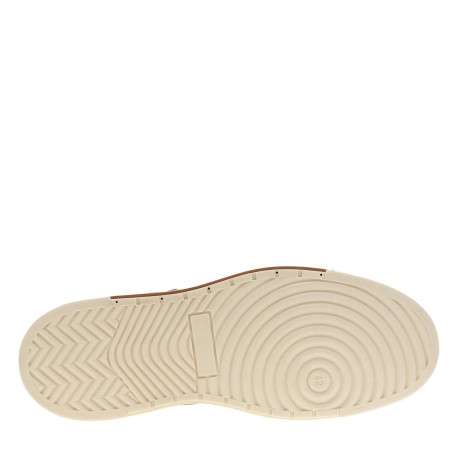 Tennis en cuir bleu marine avec une fermeture zippée et des lacets - Image 6