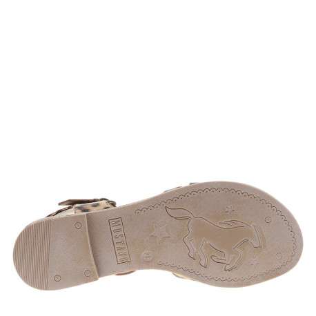 Nu-pieds léopard à semelle plate avec une fermeture à boucle à ardillon - Image 5