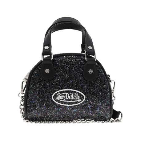 Sac Bowling noir uni avec des anses et une bandoulière réglable amovible