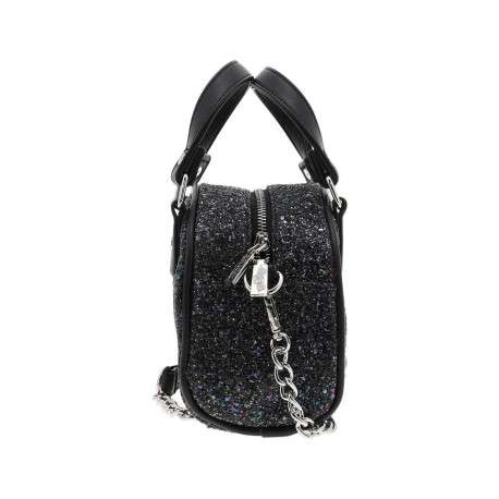 Sac Bowling noir uni avec des anses et une bandoulière réglable amovible - Image 2