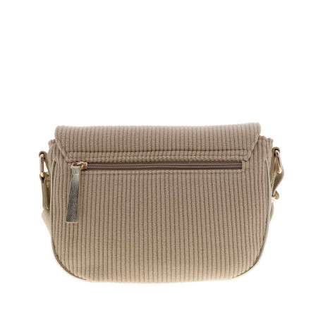 Sac bandoulière multicolore uni avec une fermeture à rabat et un zip - Image 3