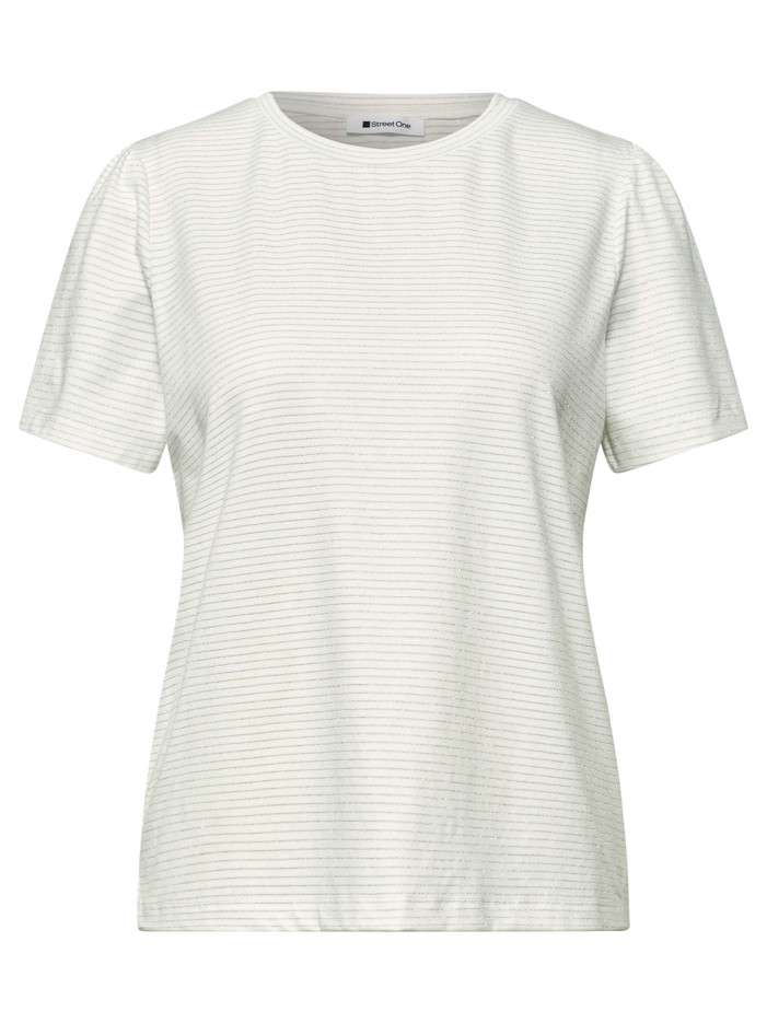 T-shirt blanc à rayures...