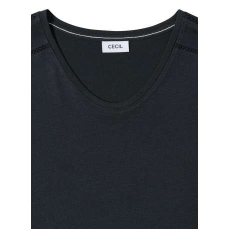 T-shirt sapin uni avec coupe droite et des manches courtes élastiquées - Image 2