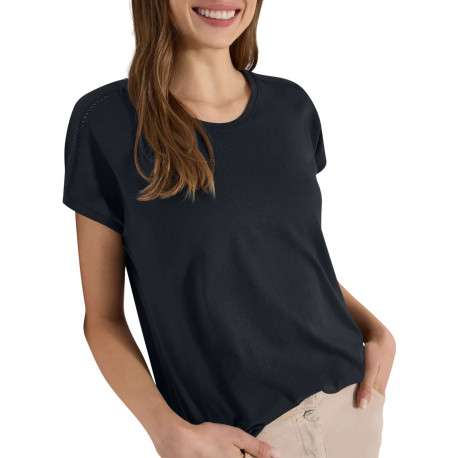T-shirt sapin uni avec coupe droite et des manches courtes élastiquées - Image 3