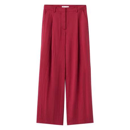 Pantalon Chino rouge uni avec une coupe bootcut et une taille droite