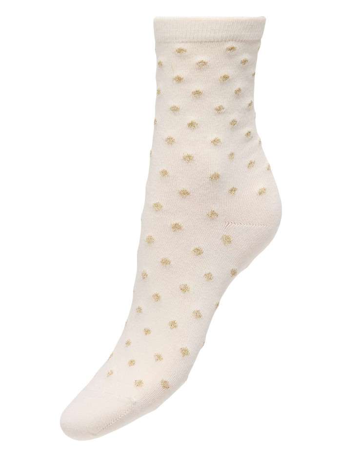 Chaussettes hautes beiges à...