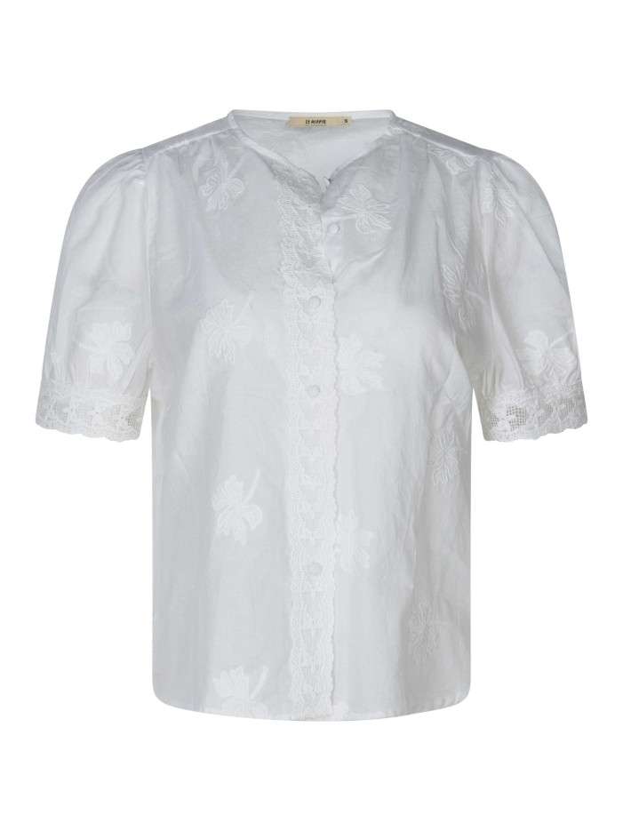 Chemisier en coton blanc...