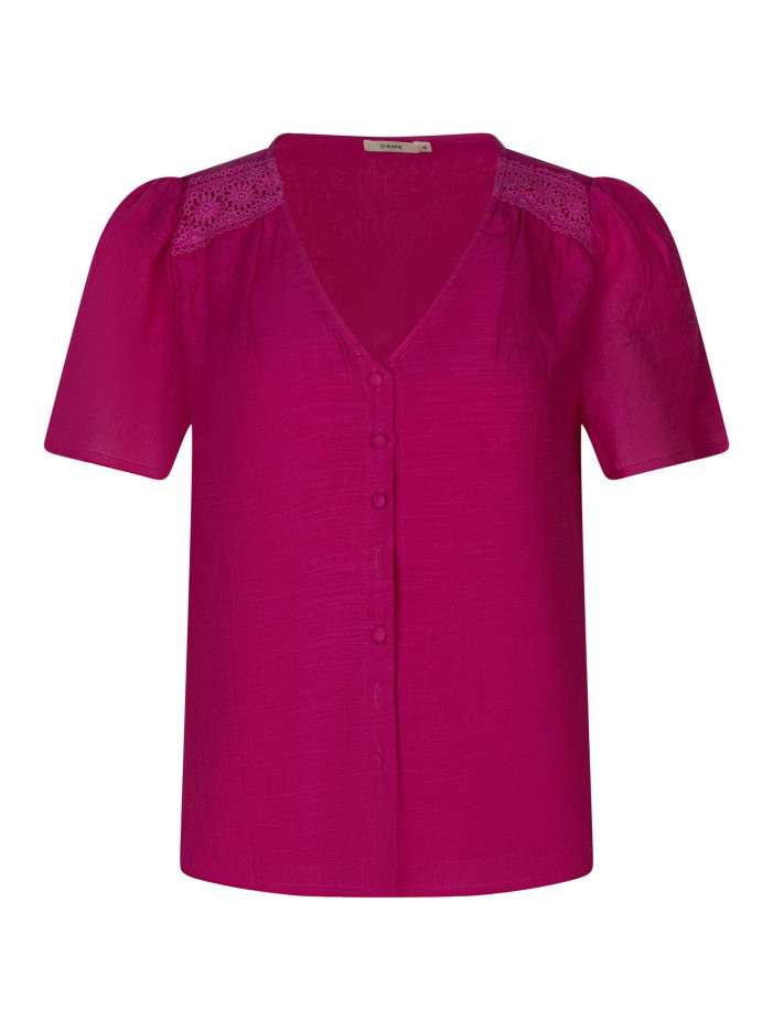 Chemisier fuchsia uni...