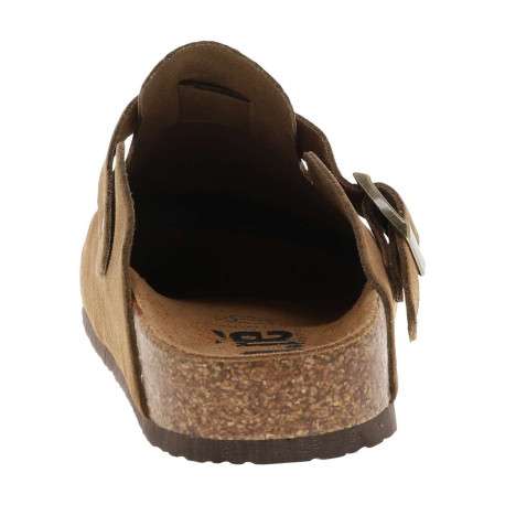 Sabots camel en cuir avec un talon plat et une boucle à ardillon - Image 6