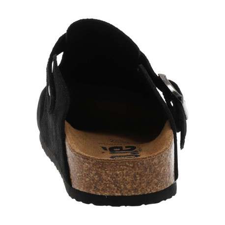 Sabots noirs en cuir avec un talon plat et une boucle à ardillon - Image 6