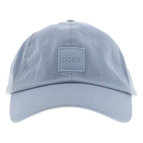 Casquette en coton bleue ciel unie pourvu d'une fermeture à scratch