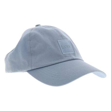 Casquette en coton bleue ciel unie pourvu d'une fermeture à scratch - Image 3