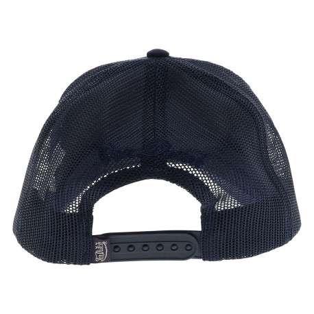 Casquette trucker marine unie pourvue d'une fermeture à strapback - Image 2