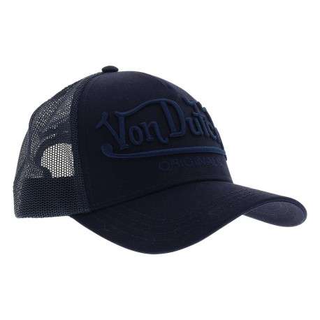 Casquette trucker marine unie pourvue d'une fermeture à strapback - Image 3