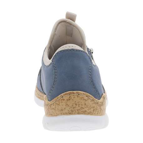 Sneakers bleues à talon compensé bas avec fermeture à slip-on - Image 6