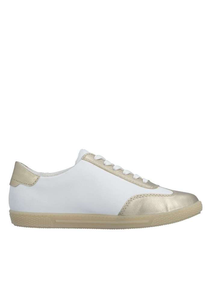Tennis blanche et dorée à...