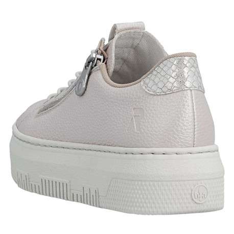 Tennis perle à talon plateau avec un zip et des lacets élastiqués décoratifs - Image 9