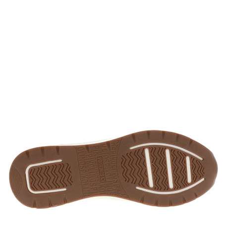 Baskets running blanches en cuir à talon plat avec des lacets et un zip latéral - Image 5